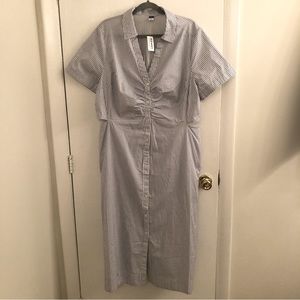 Old Navy NWTs striped button down dress with cut outs.